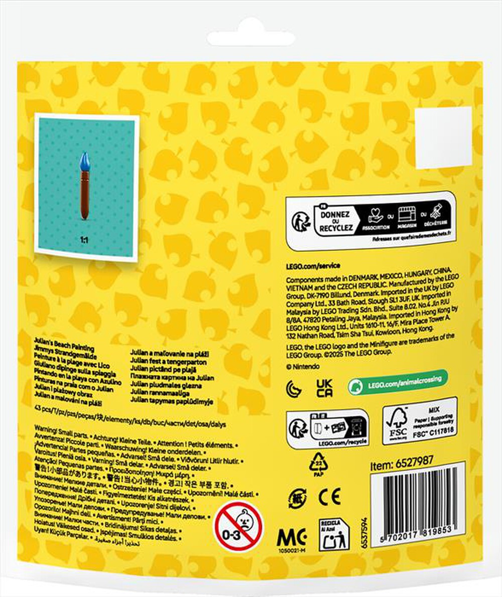 "LEGO - ANIMAL CROSSING Giuliano dipinge sulla - 30703"