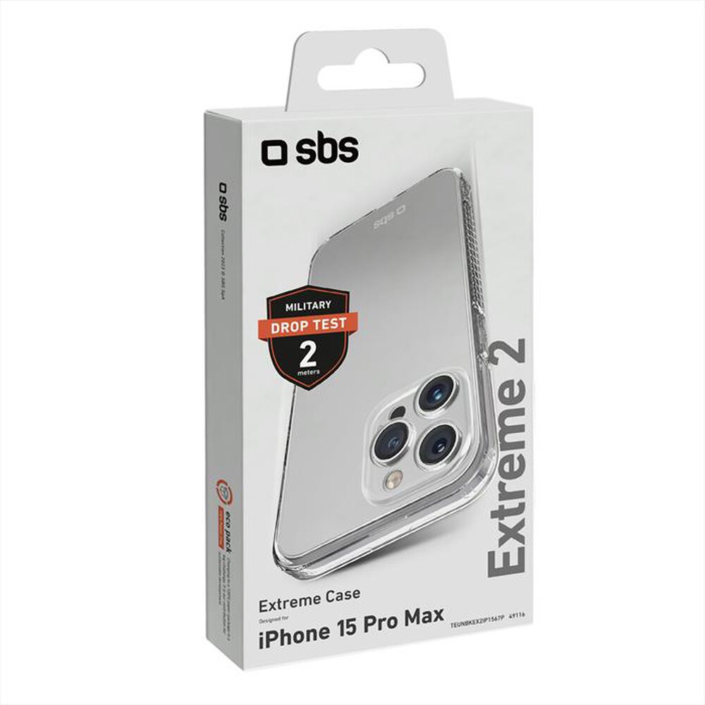 "SBS - Cover TEUNBKEX2IP1567P per iPhone 15 Pro Max-Trasparente"