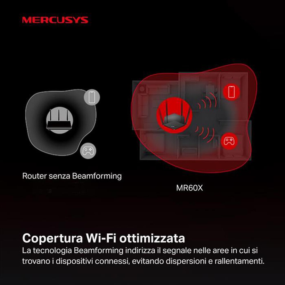 "TP-LINK - MR60X AX1500 WIFI 6 ROUTER-nero"