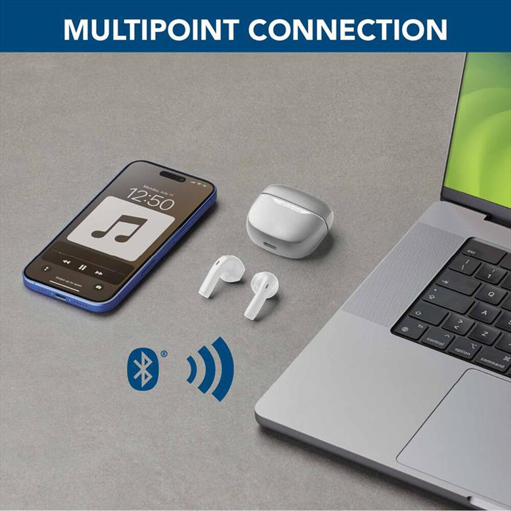 Immagine del prodotto CELLULARLINE - Auricolare bluetooth BTCOREPROTWSW-Bianco