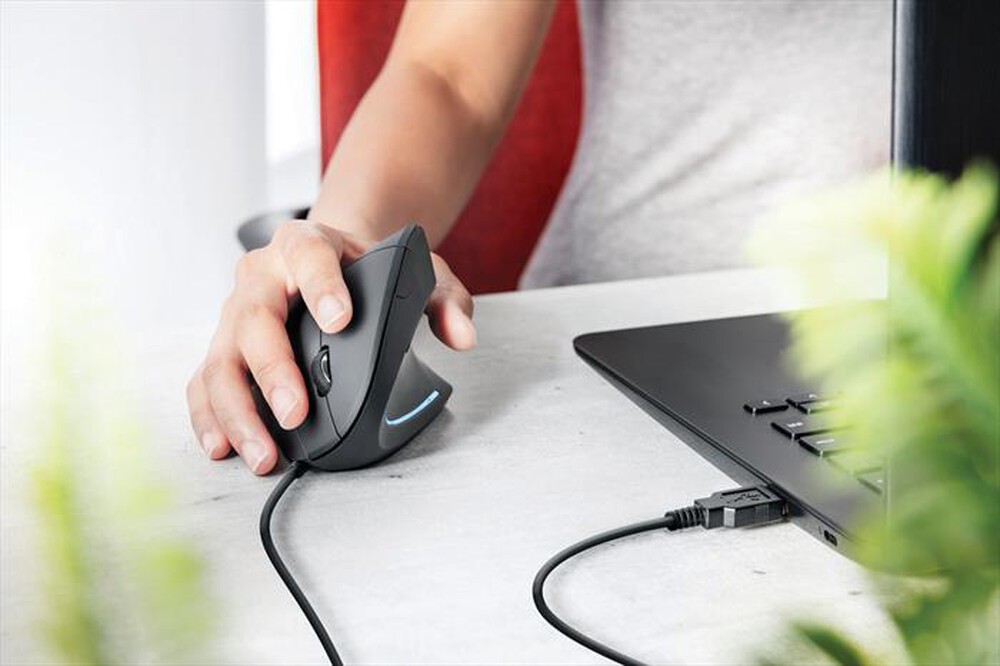 "TRUST - VERTO WIRED ERGO MOUSE-Black"