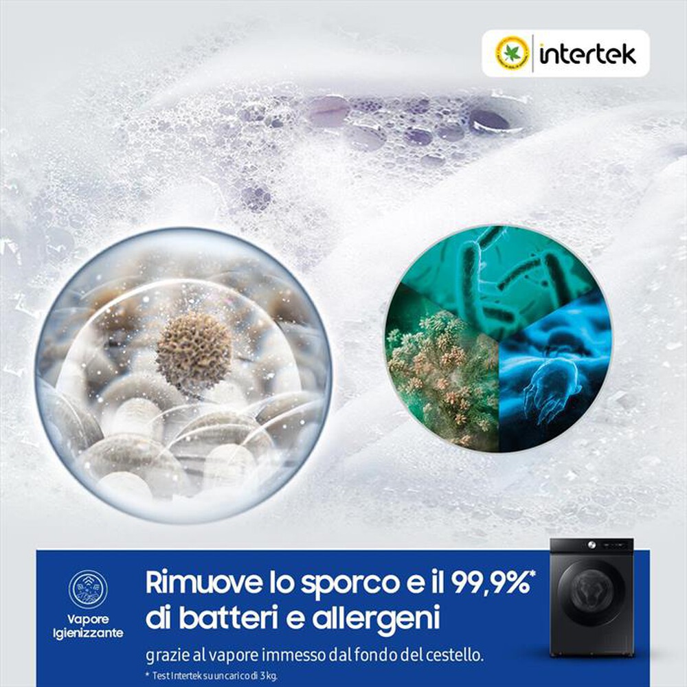 "SAMSUNG - Lavasciuga WD11DB7B85GBU3 11/6 Kg Classe A-nera con oblò e display nero"