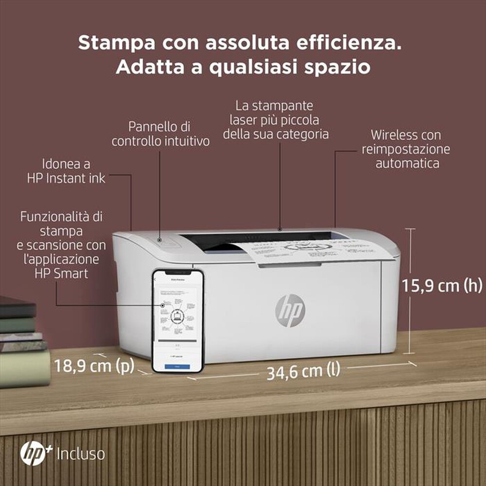 "HP - Stampante LASERJET M110WE-Bianca"