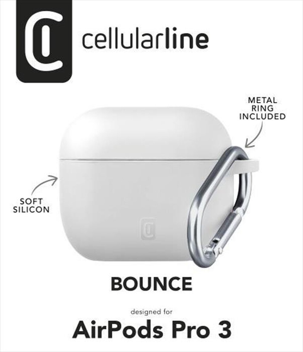 Immagine del prodotto CELLULARLINE - Custodia BOUNCE - AIRPODS PRO 3-Bianco