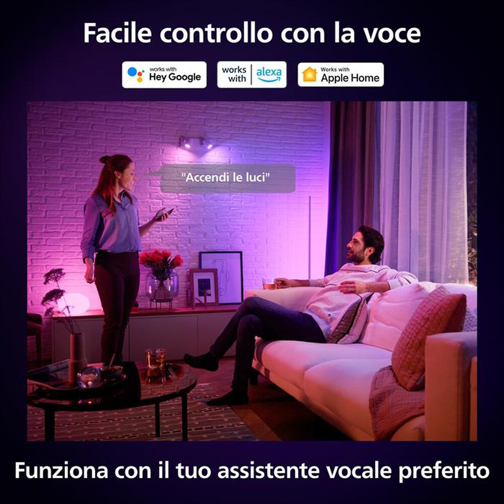 Immagine del prodotto PHILIPS - HUE FARETTO SMART COLOR GU10 3 PACK-Multicolore