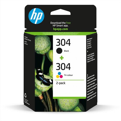 HP - 304 COMBO PACK CARTUCCE ORIGINALI-Nero, Tricromia