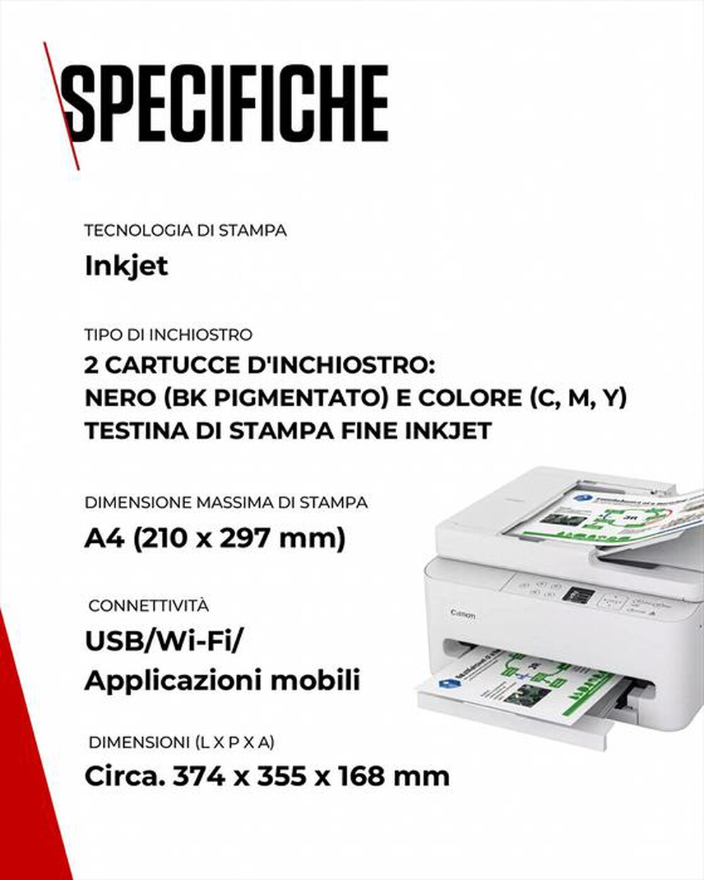 Immagine del prodotto CANON - Multifunzione PIXMA TS7550I-White