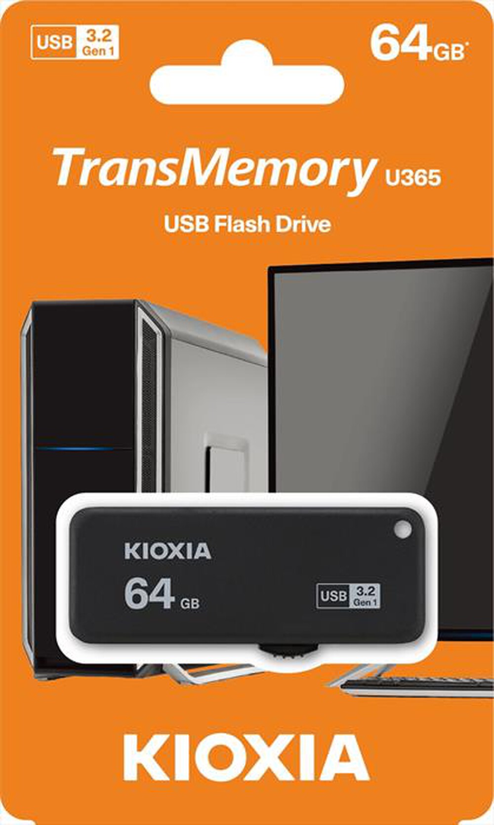 Immagine del prodotto KIOXIA - CHIAVETTA USB U365 YAMABIKO 3.0 64GB-Nero