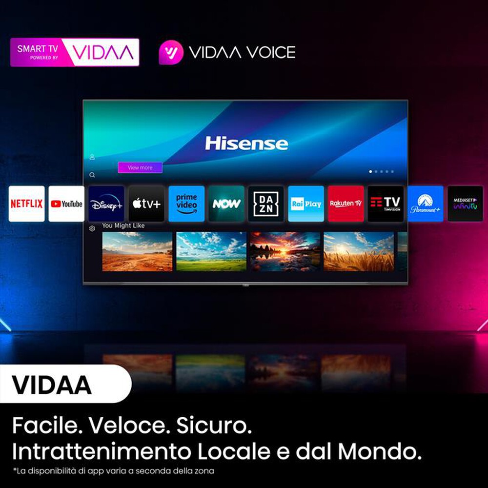 "HISENSE - Smart TV Q-LED UHD 4K 100\" 100E7NQ PRO-NERO"
