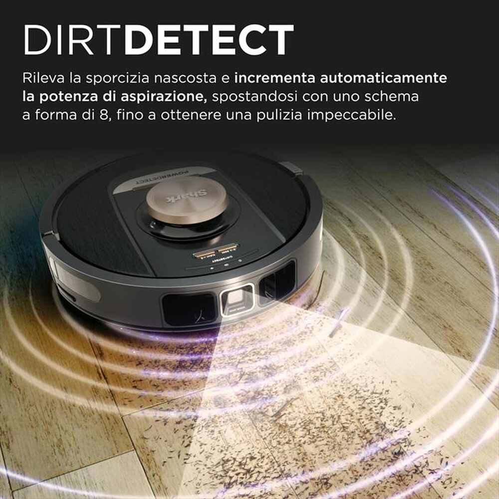 "SHARK - ROBOT POWERDETECT CON AUTOSVUOTAMENTO RV2820VEEU-Nero/ Champagne"