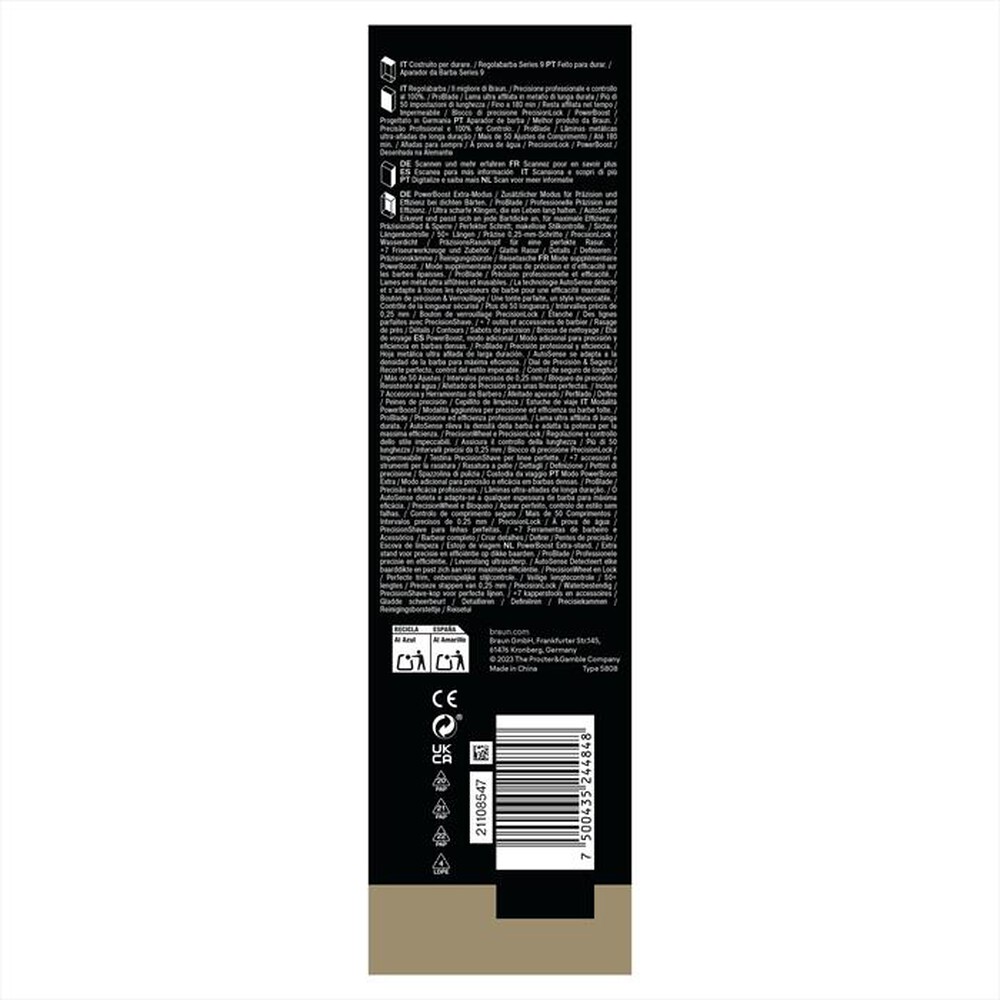 "BRAUN - Regolabarba BT 9520-CROMO"