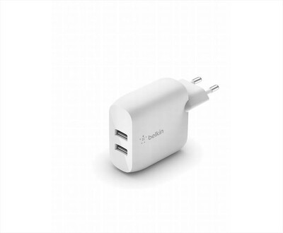 BELKIN - CARICABATTERIE 2 PORTE USB-A 12W-bianco