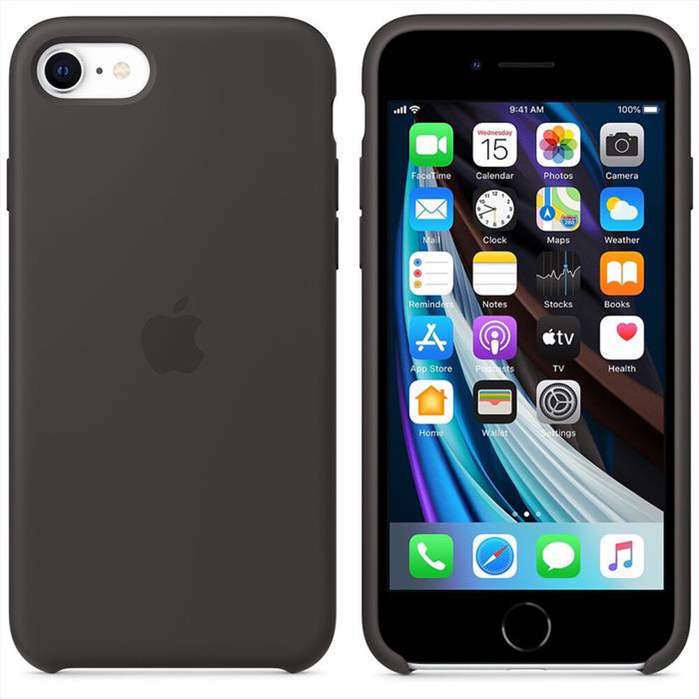 "APPLE - Custodia in silicone per iPhone SE 2020-Black"