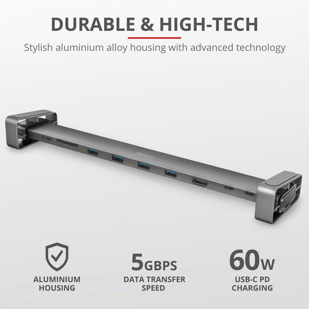 "TRUST - DALYX 10-IN-1 USB-C DOCK-Grey"