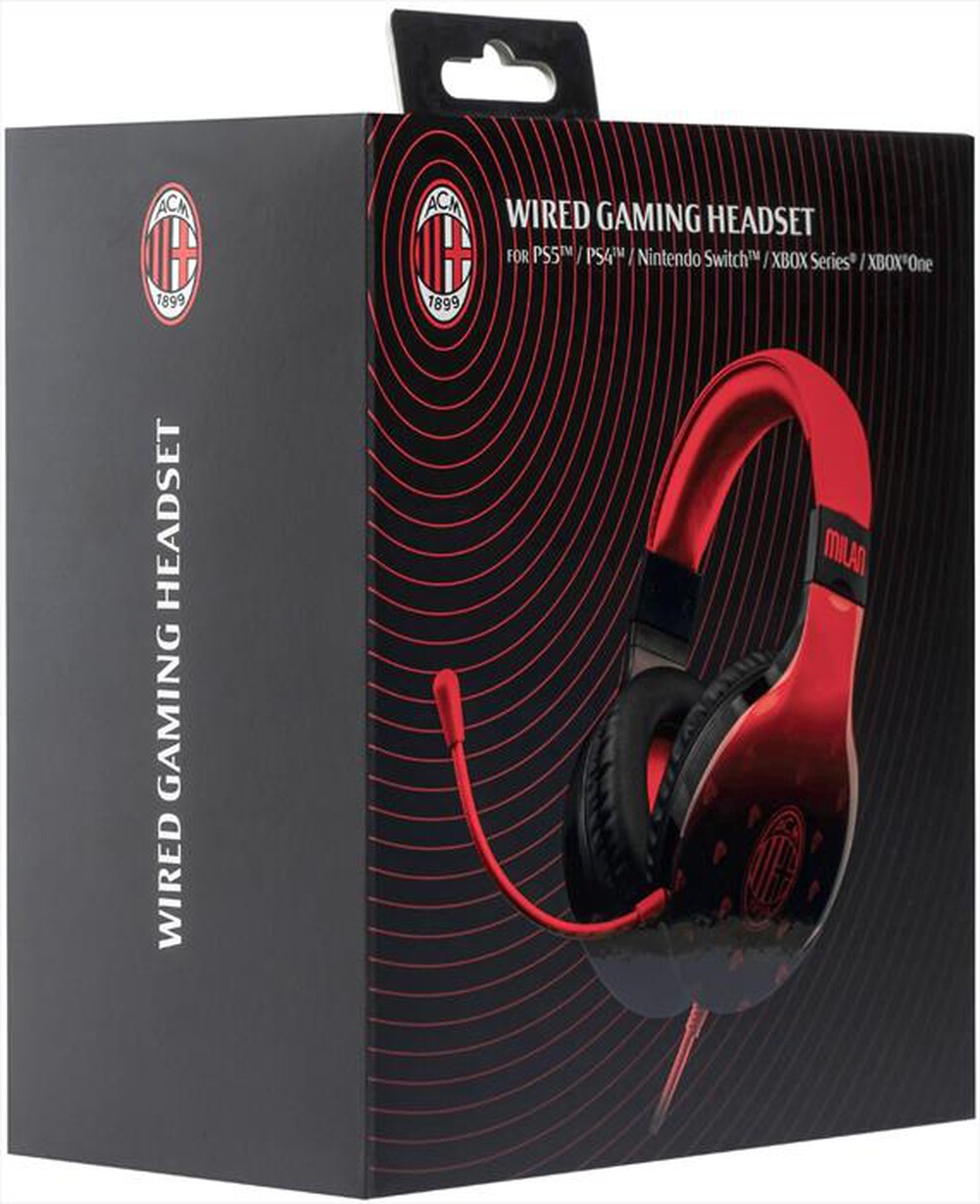 "QUBICK - CUFFIE GAMING AC MILAN DEVILS-rosso/nero"