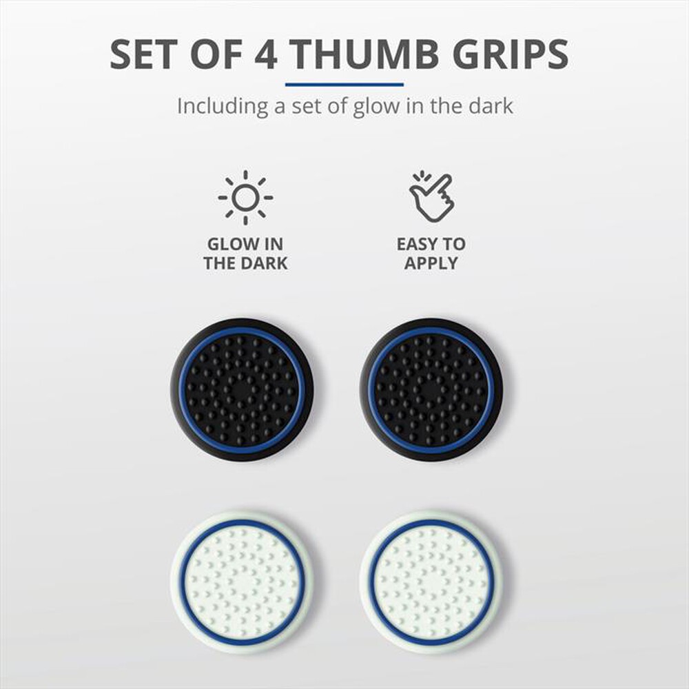 Immagine del prodotto TRUST - GXT266 4-PACK THUMB GRIPS PS5-Black/White