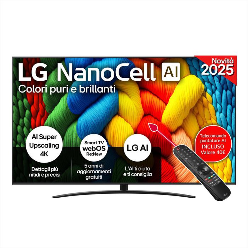 Immagine del prodotto LG - Smart TV Nanocell UHD 4K 86" 86NANO81A6A-Nero