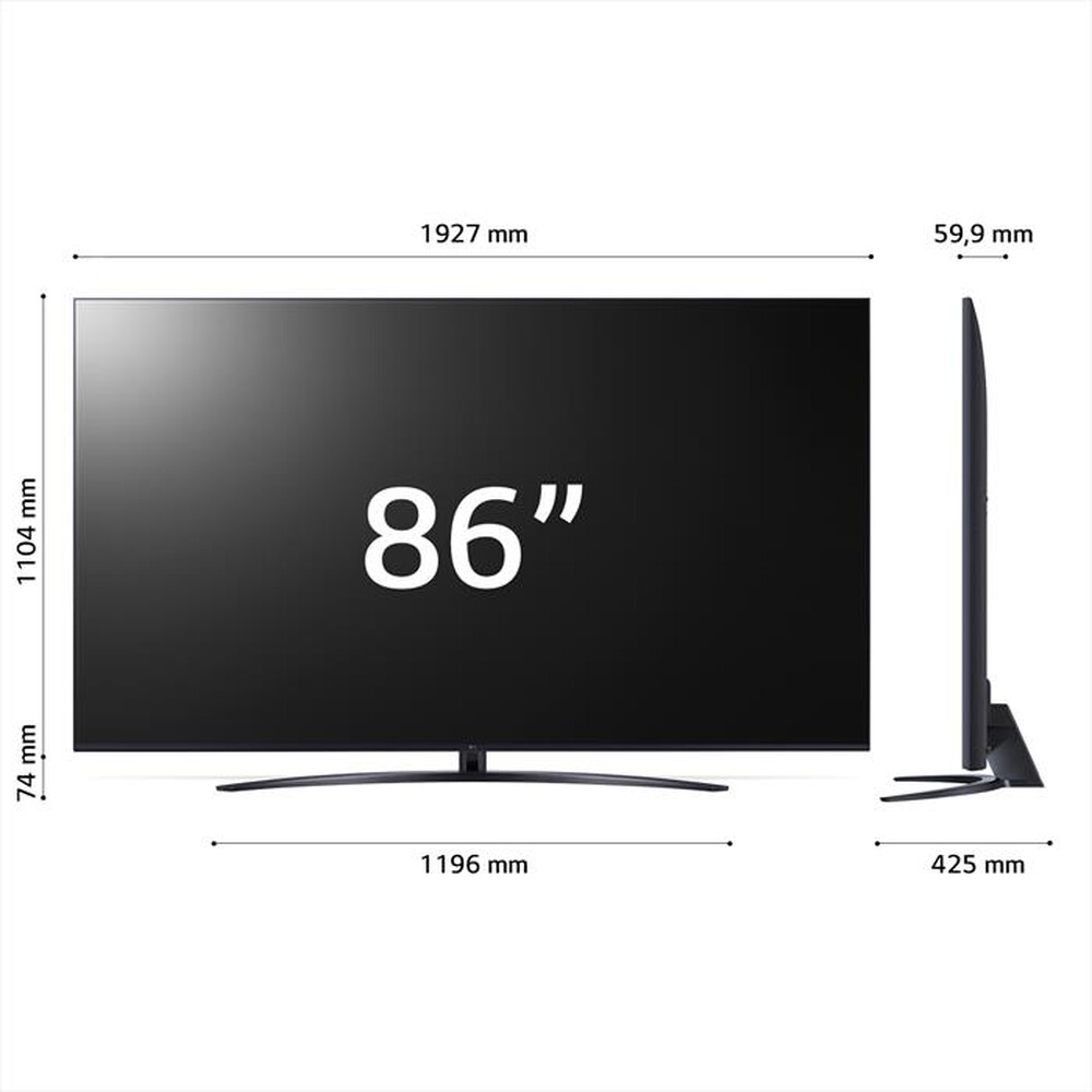 "LG - Smart TV LED Serie UT81 UHD 4K 86\" 86UT81006LA-Blu"