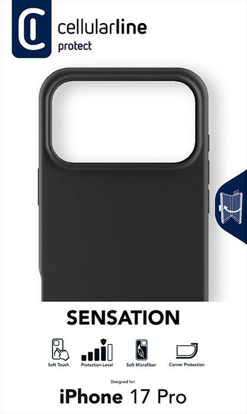 Immagine del prodotto CELLULARLINE - Custodia SENSATION per IPHONE 17 PRO-Nero