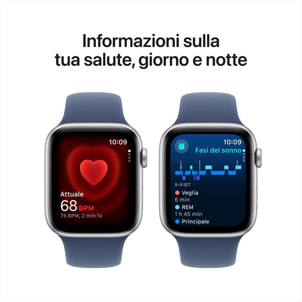 "APPLE - Watch SE GPS 44mm Cassa Alluminio-Argento Sport Band Denim - S/M"