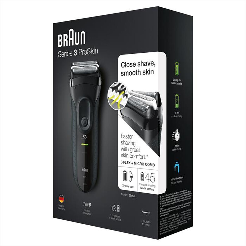 "BRAUN - SERIES 3 PROSKIN 3020S-NERO"