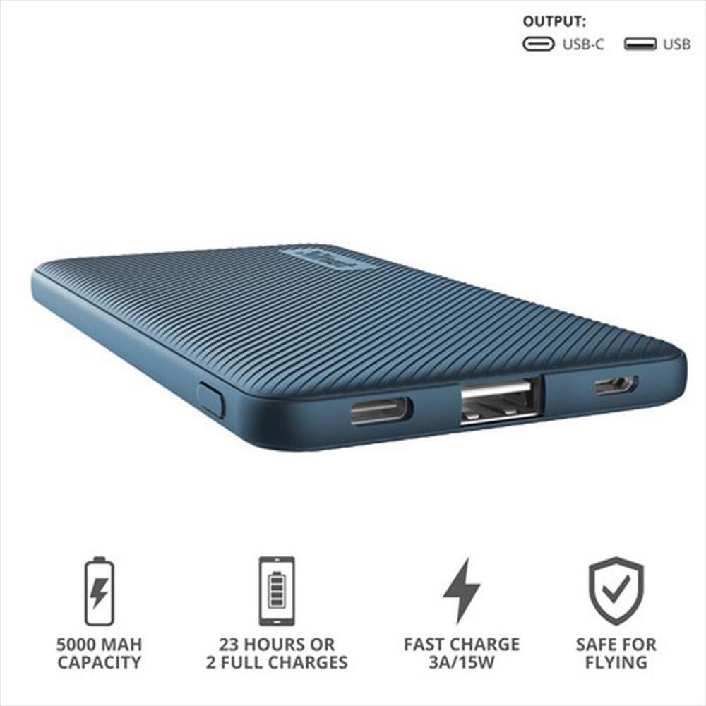Immagine del prodotto TRUST - PRIMO POWERBANK 5.000 BLUE-Blue