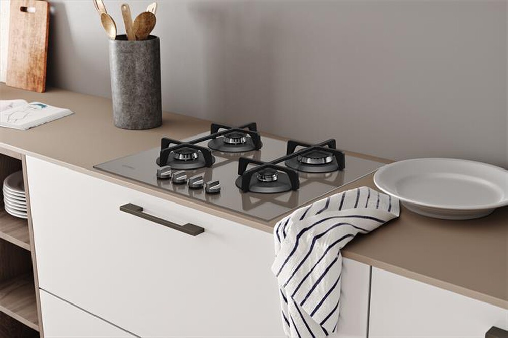 "INDESIT - Piano cottura a gas ING 61T/TD 4 fuochi 59cm-Tortora"