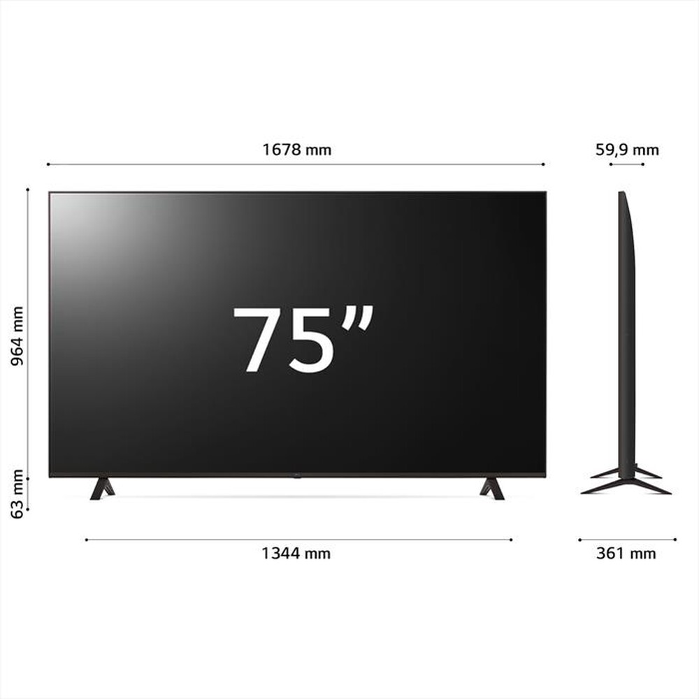 "LG - Smart TV LED UHD 4K 75\" 75UR76006LL-Nero"