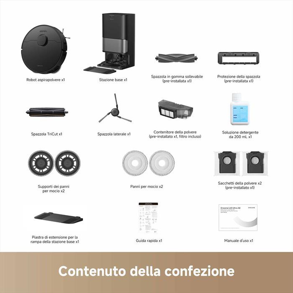 Immagine del prodotto DREAME - Robot aspirapolvere lavapavimenti L40 VIM ULTRA AE-Nero