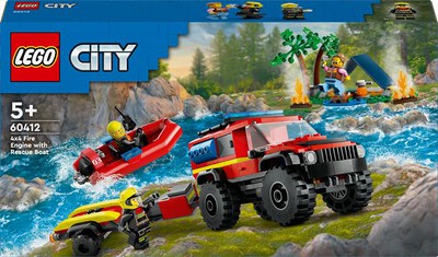 LEGO - CITY Fire Fuoristrada antincendio e gommone 60412
