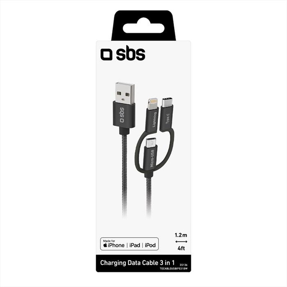 Immagine del prodotto SBS - Cavo TECABLEUSBIP531BW-Nero