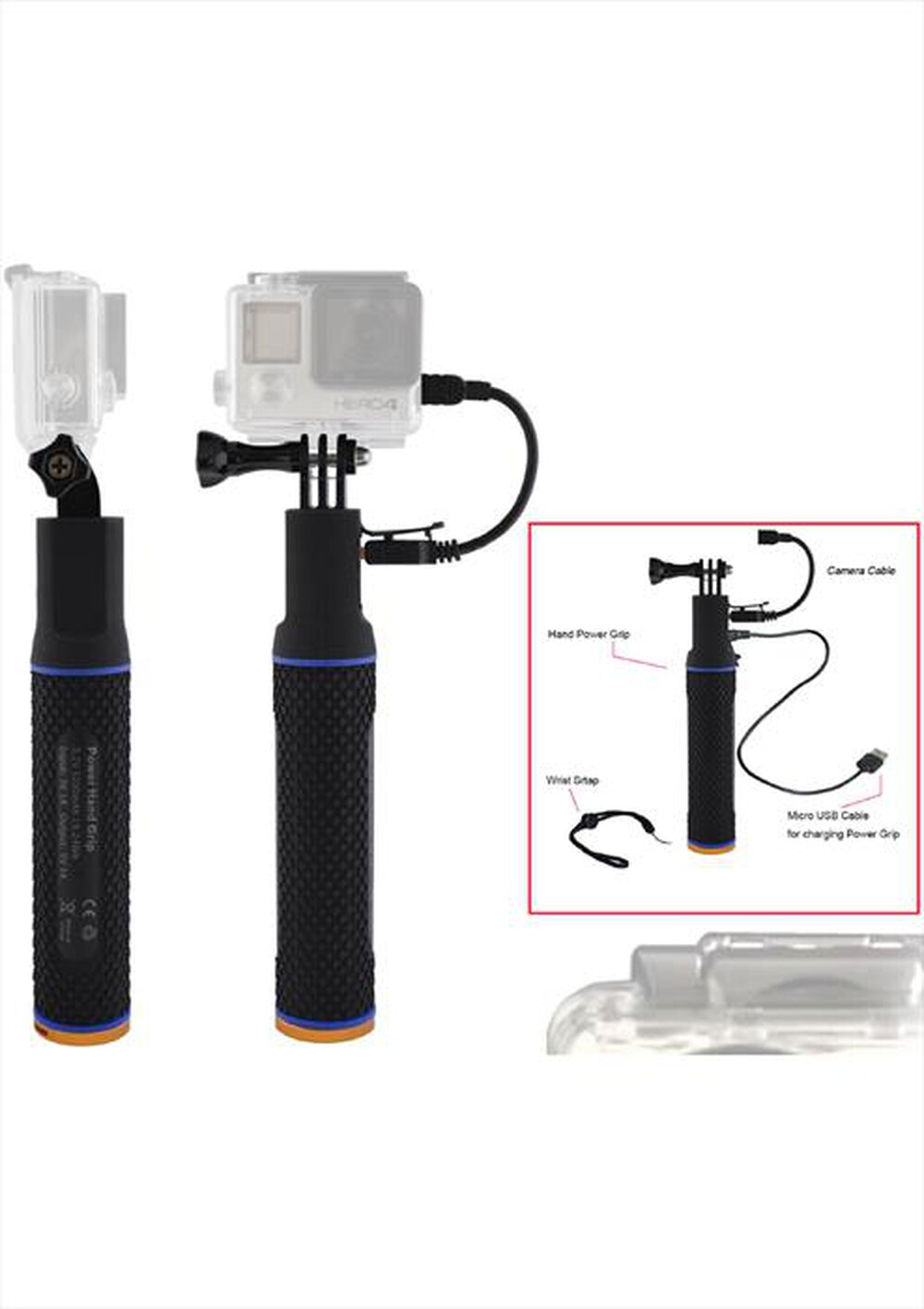 "REPORTER - HAND GRIP CON POWER BANK 99540-Nero"