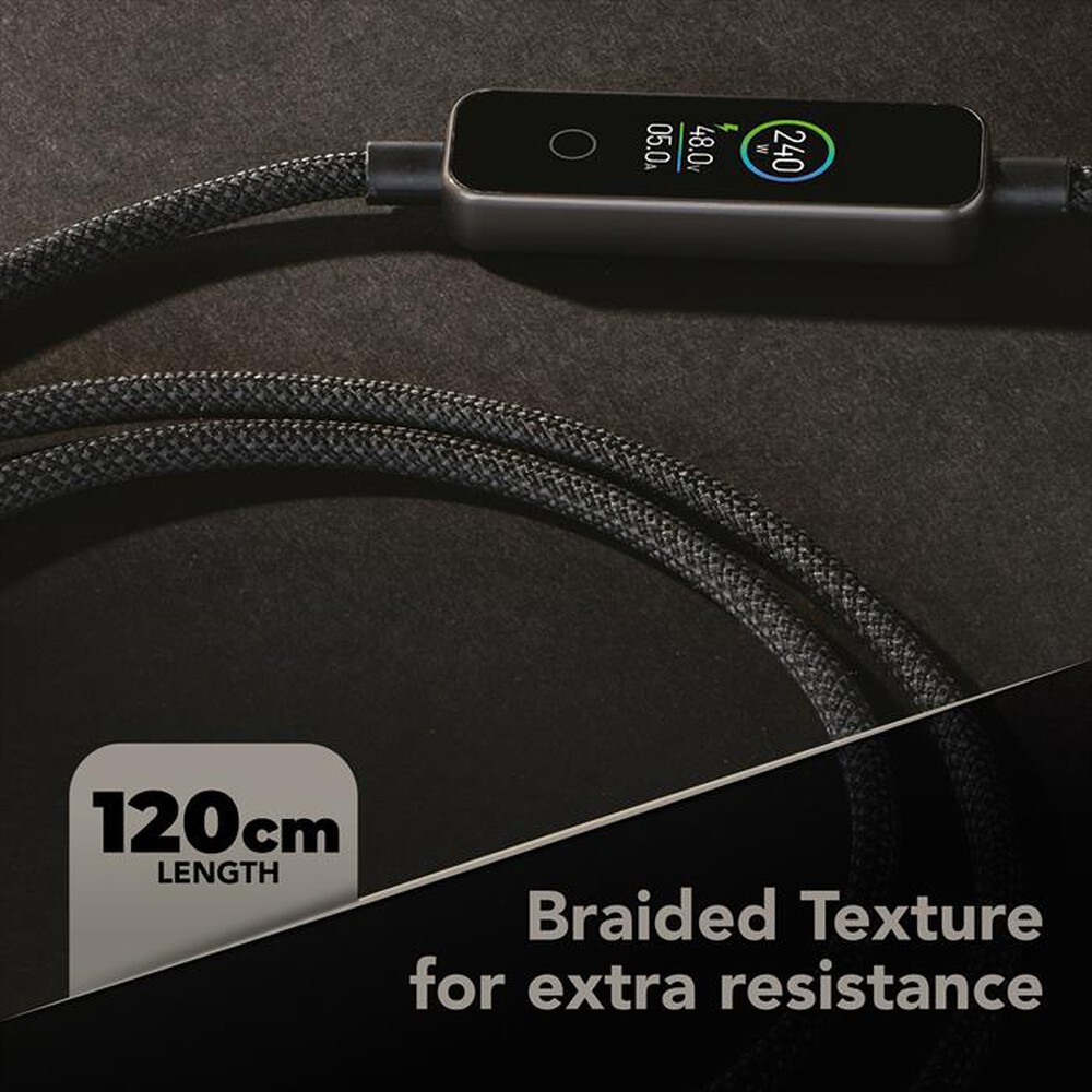 Immagine del prodotto CELLULARLINE - Cavo USB-C to USB-C POWERVIEW IQ-Nero