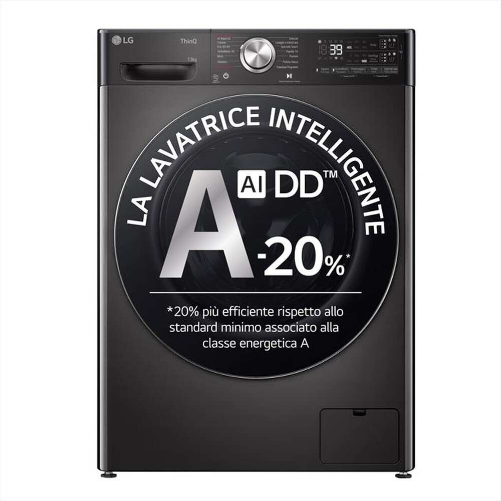 "LG - Lavatrice AI DD R9 F4R9513TPBC 13kg Classe A-Nero"