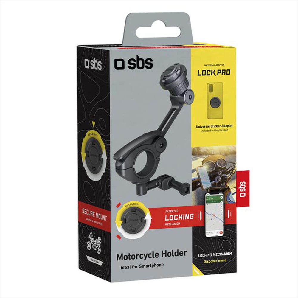 "SBS - Smartphone holder per moto TEURRIDEMOUNTFRONT-Nero"