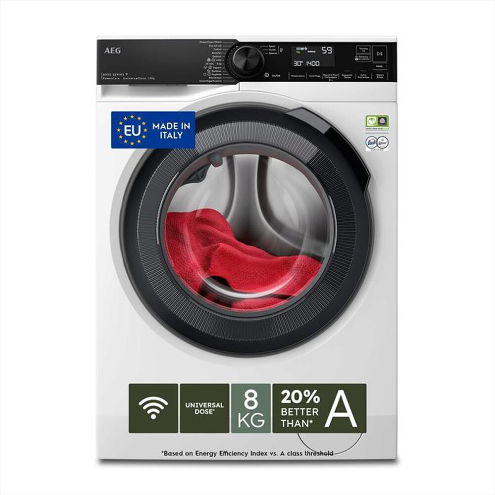 Immagine del prodotto AEG - Lavatrice LR8H84GBY 8 Kg Classe A-Bianco/obl&ograve; nero