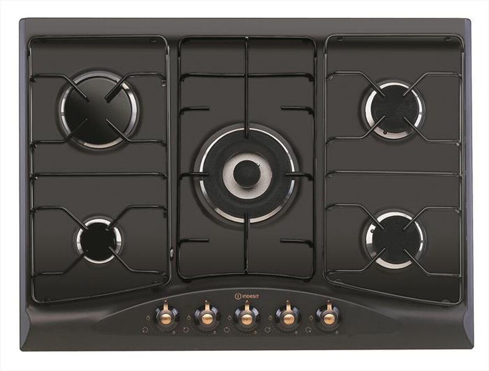 "INDESIT - Piano cottura a gas BB 752 /I (AN) 5 fuochi-Antracite"