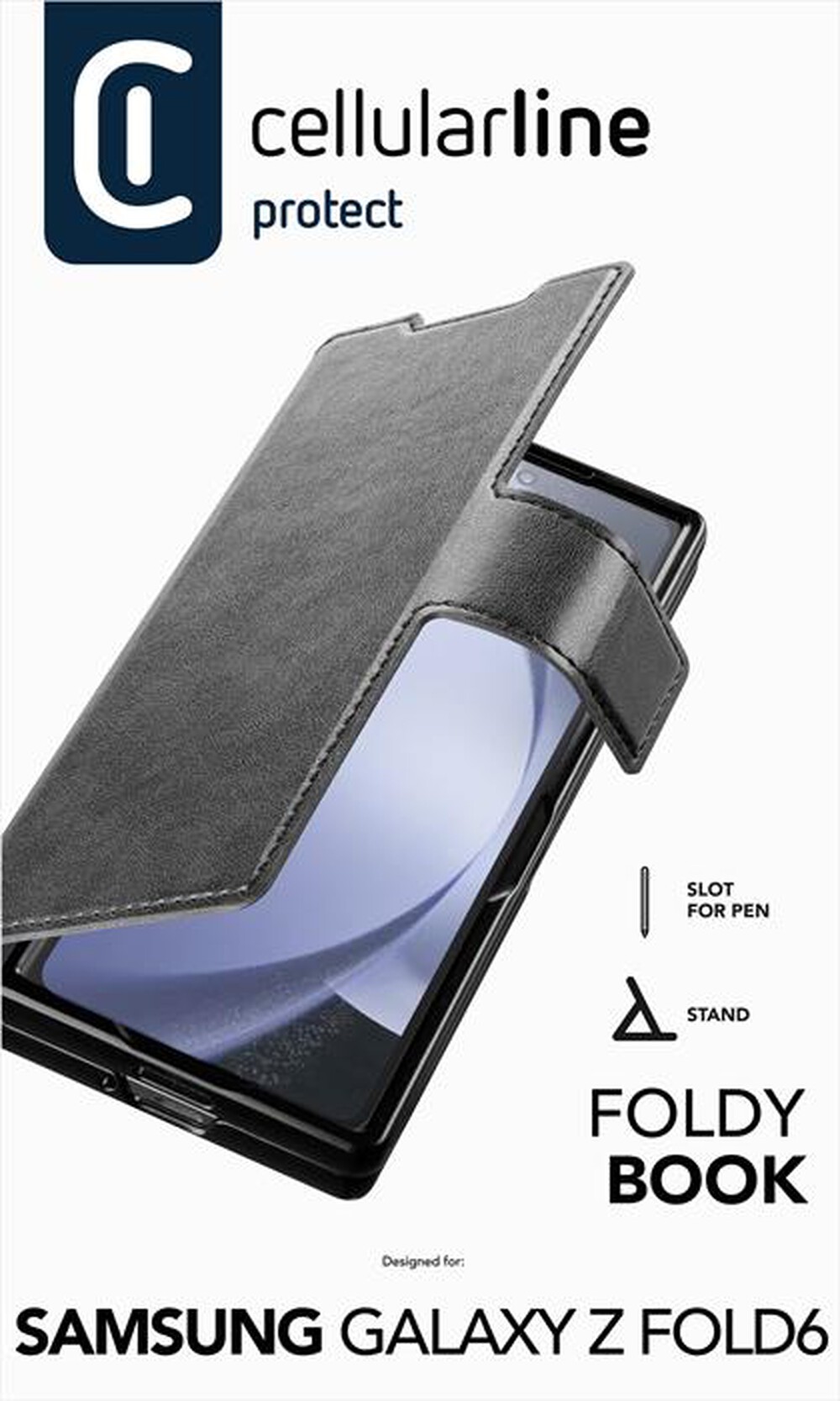 "CELLULARLINE - Custodia a libro FOLDY BOOK per Galaxy Z Fold6-Black"