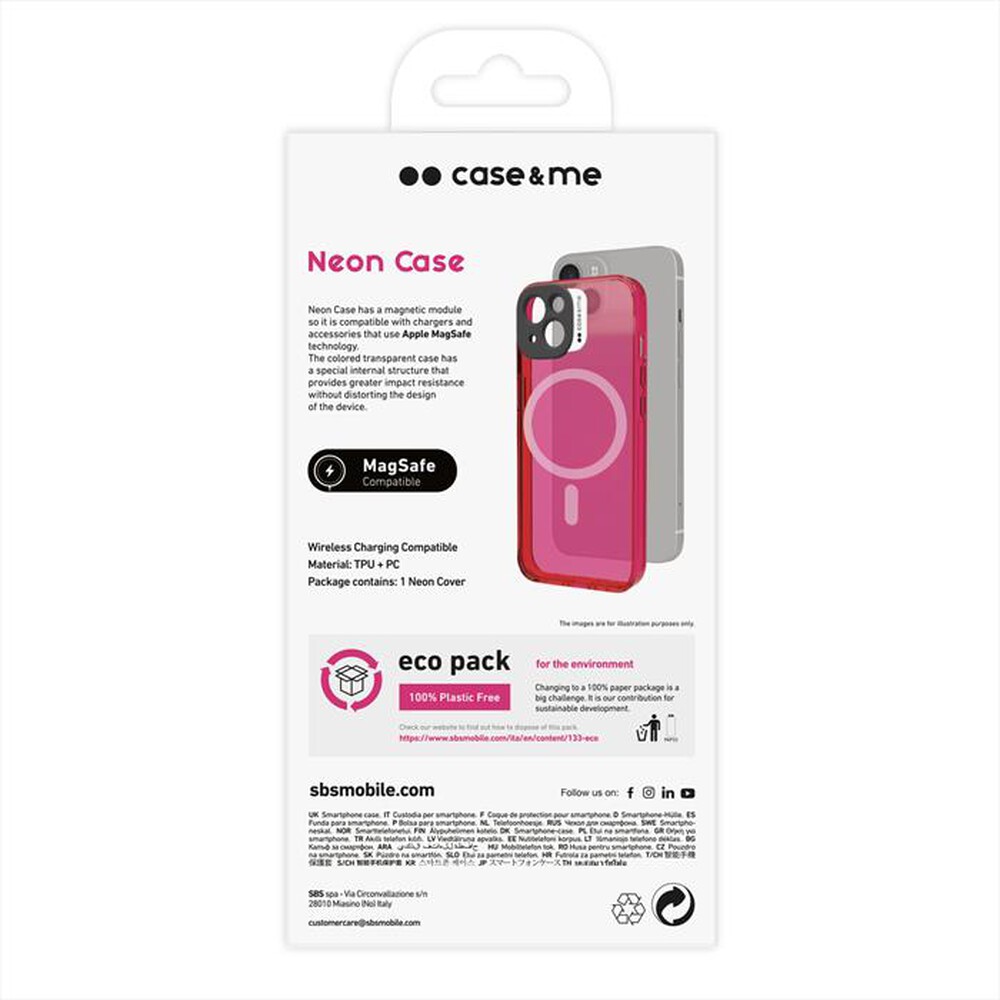 "SBS - Cover MagSafe CMCOVCFLMSIP1467P per iPhone 14 max-Rosa"