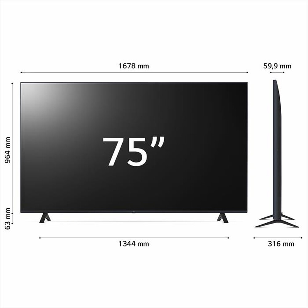 "LG - Smart TV LED Serie UT80 UHD 4K 75\" 75UT80006LA-Blu"