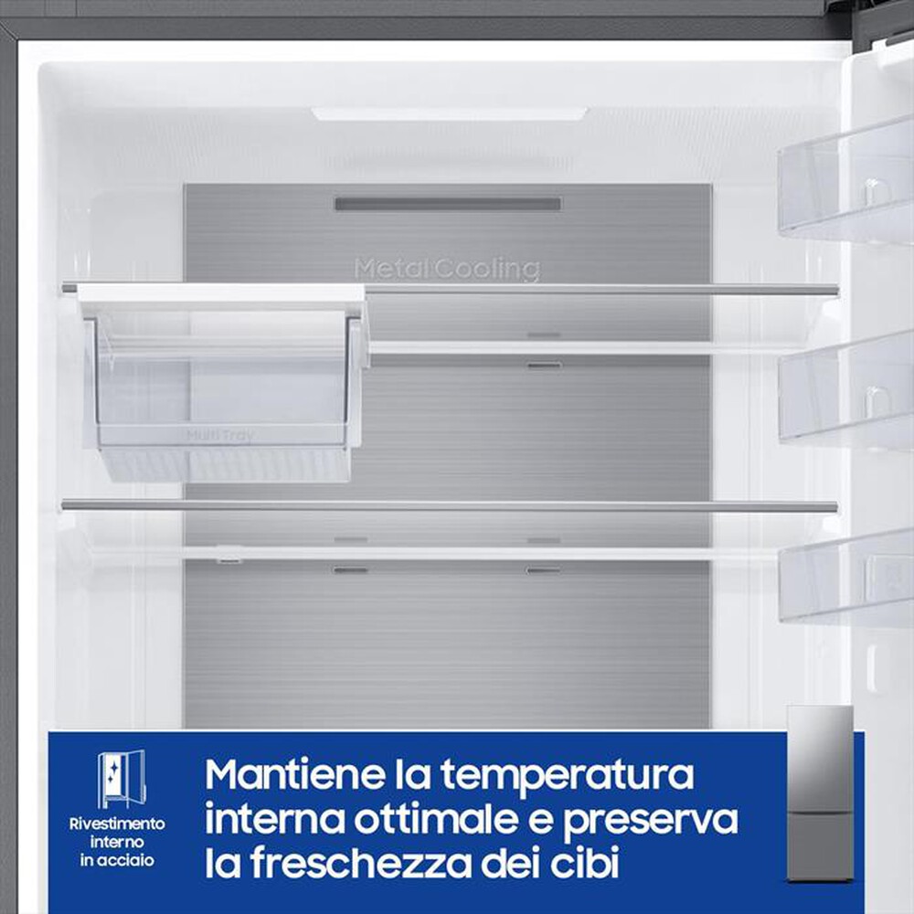 "SAMSUNG - Frigorifero combinato RB53DG706CS9EF ClasseC 538lt-Metal Inox"