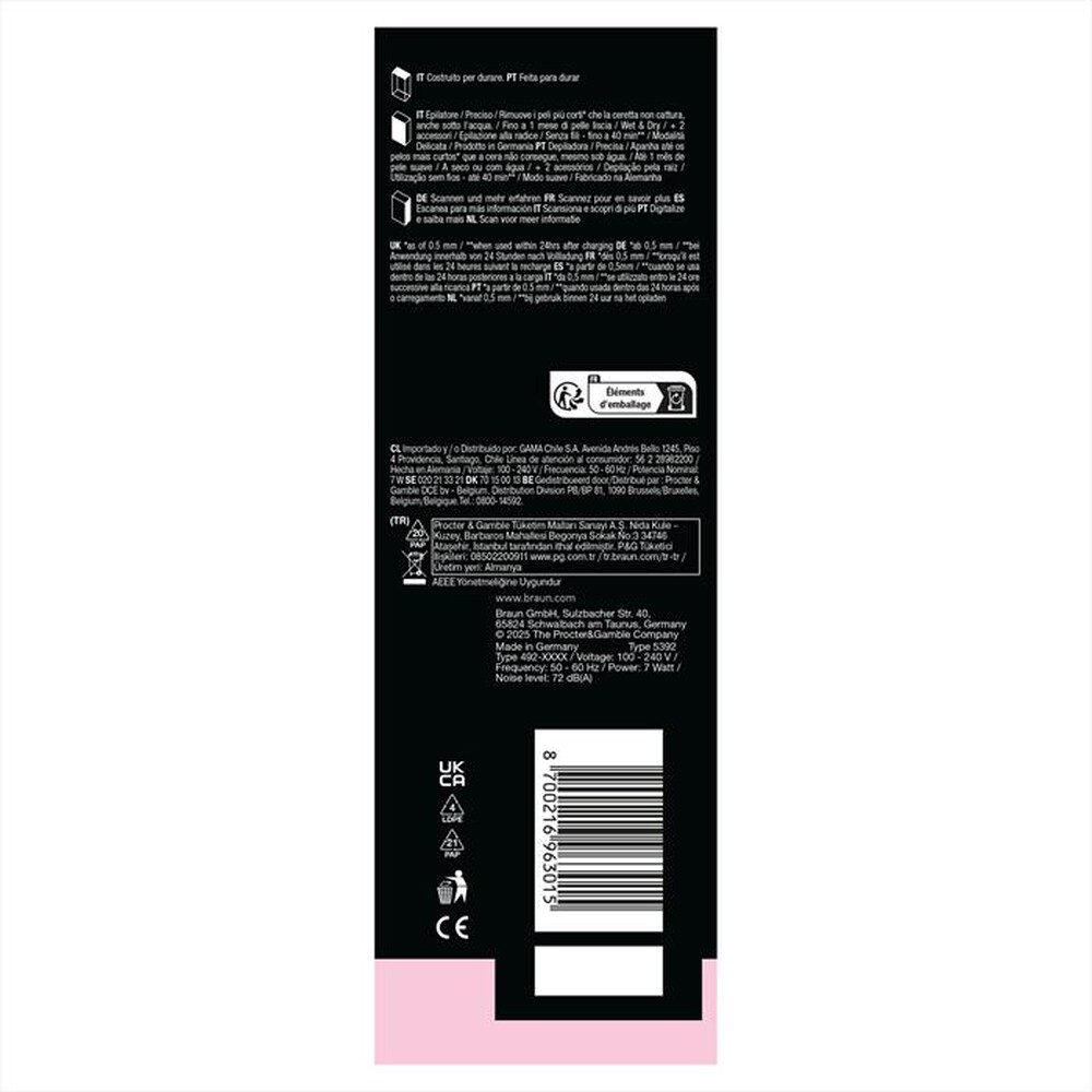 Immagine del prodotto BRAUN - Epilatore Wet & Dry LEGEPIL SE5-011 BOX MN-ROSA FLAMINGO