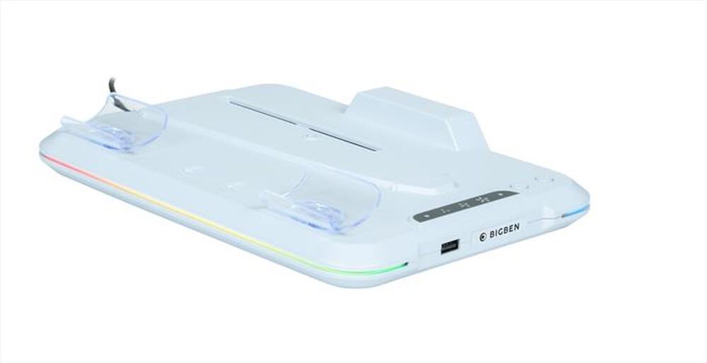 "NACON - BASE CARICA MAGNET 2 DUALSENSE, 3 USB-A, PS5 SLIM-Bianco"