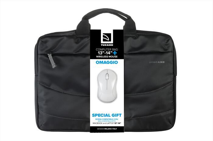 TUCANO - BORSA PER PC + MOUSE - Nero | Euronics