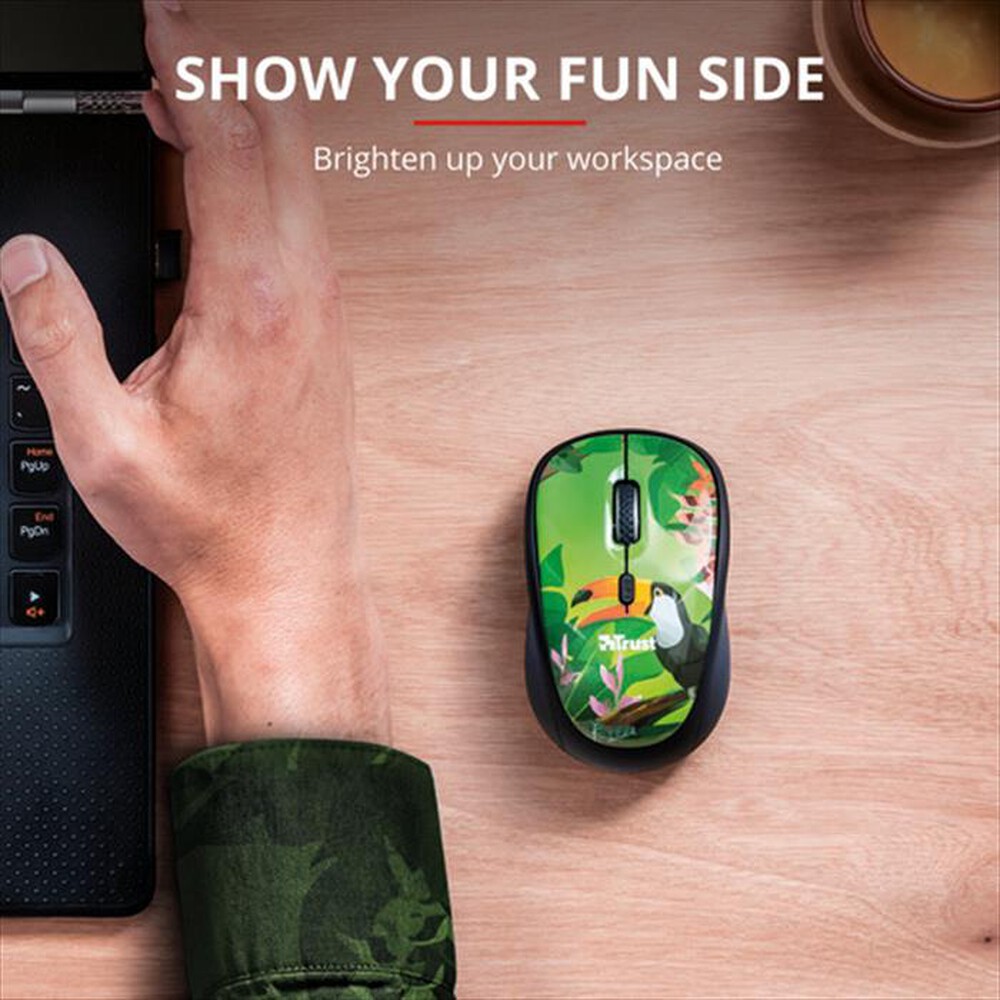 "TRUST - YVI WIRELESS MOUSE-Toucan"