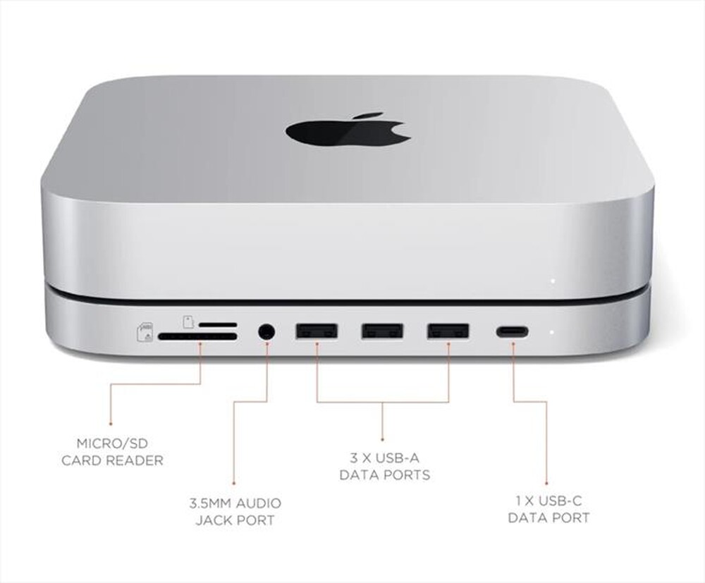 Immagine del prodotto SATECHI - STAND HUB PER MAC MINI SSD-bianco