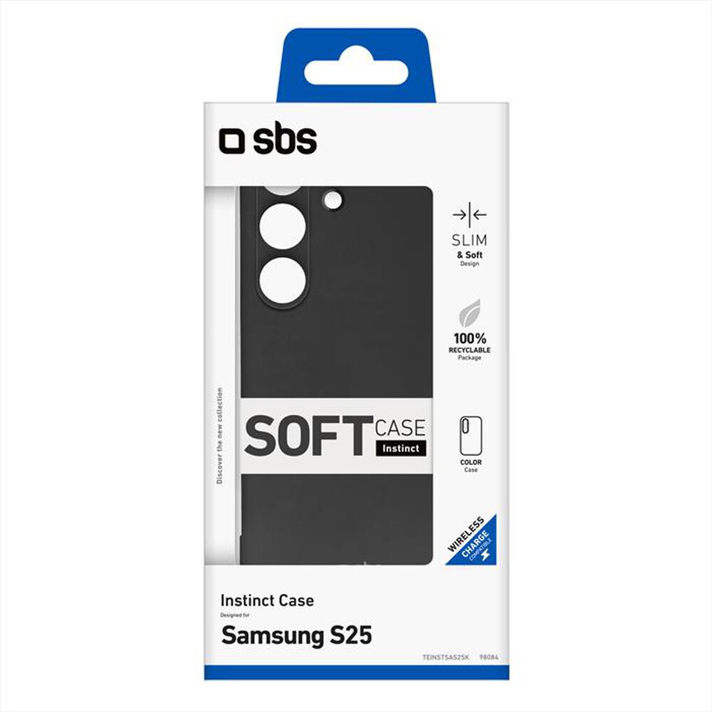 "SBS - Cover Instinct TEINSTSAS25K per Samsung S25-Nero"