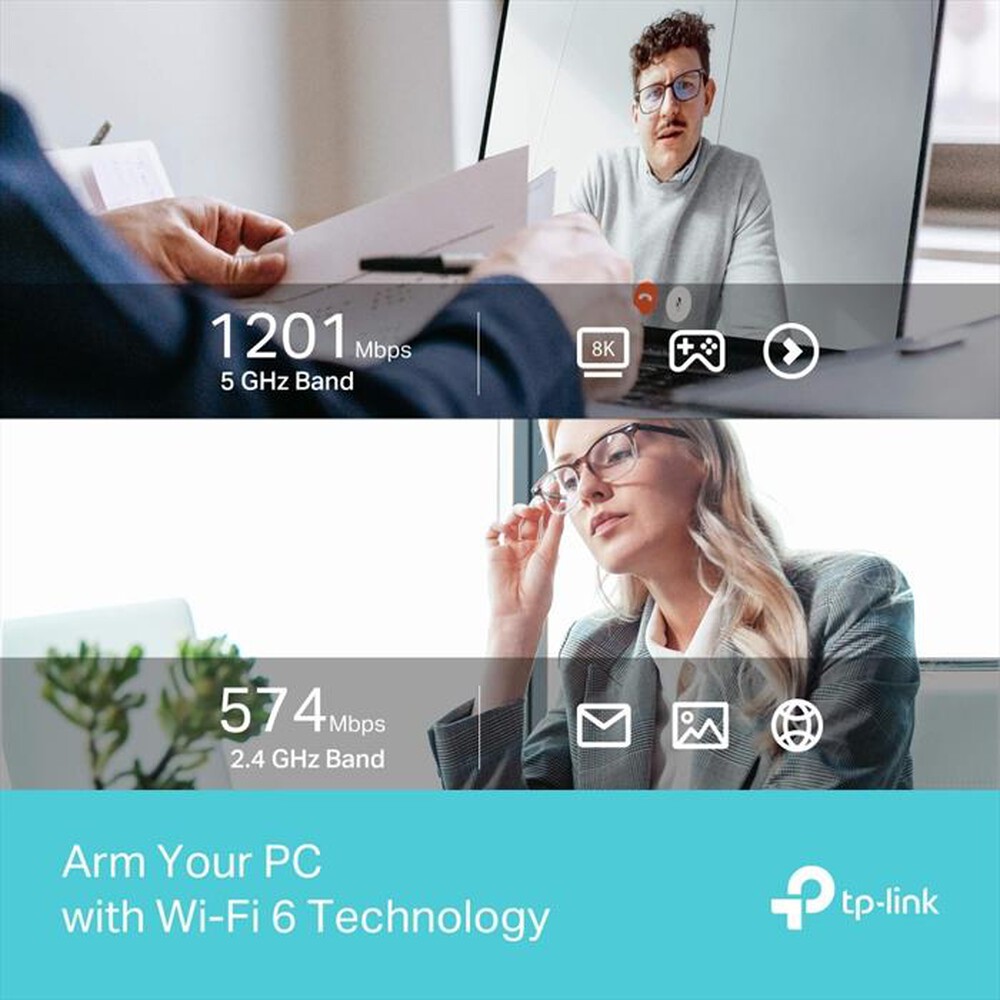 Immagine del prodotto TP-LINK - Adattatore USB Wi-Fi 6 AX1800 ARCHER TX35U PLUS-nero