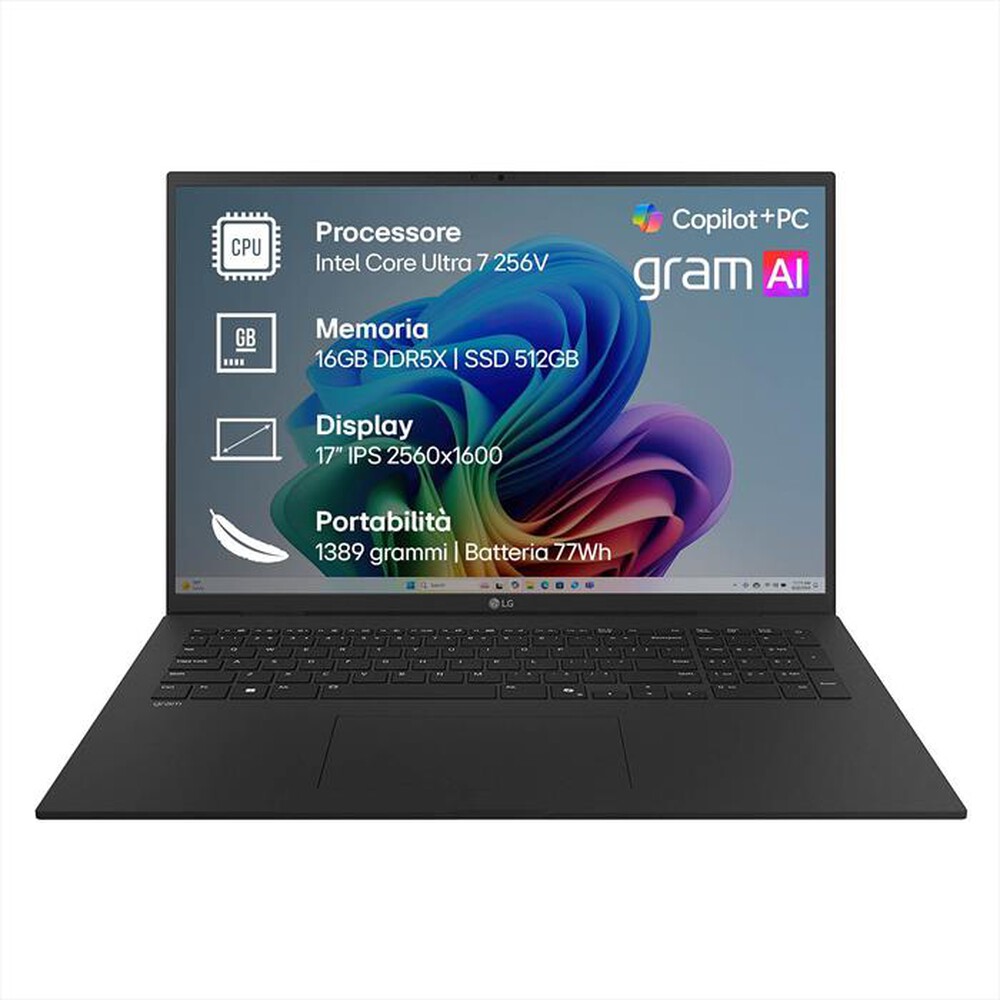 Immagine del prodotto LG - Notebook 17" Copilot+ PC GRAM AI 17Z90TL-Nero