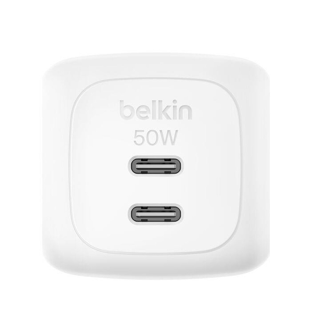 Immagine del prodotto BELKIN - Doppio caricabatteria da parete GAN USB-C da 50 W-Bianco